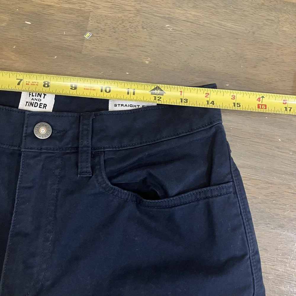 Flint and Tinder Pants Mens 28x30 Navy‎ Blue Straight Fit Stretch Chino 5-Pocket